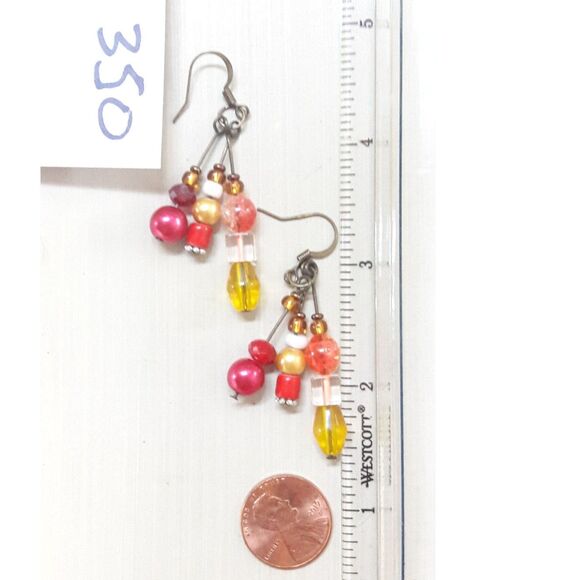 Artisan earrings 350#Fs NEW bohemian Fringe long dangle earrings handmade earri - Picture 3 of 4